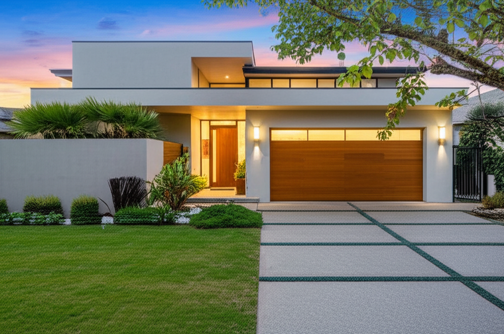 Beautiful residential garage door installation by A-Affordable Garage Doors of Hesperia